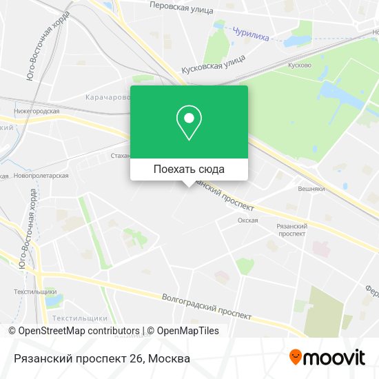 Карта Рязанский проспект 26