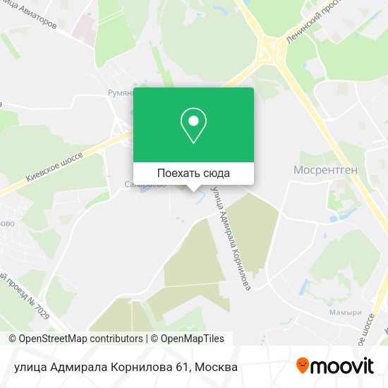 Карта улица Адмирала Корнилова 61