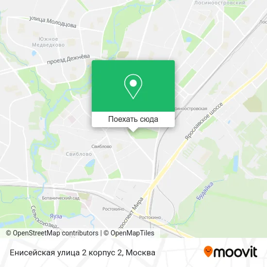 Карта Енисейская улица 2 корпус 2
