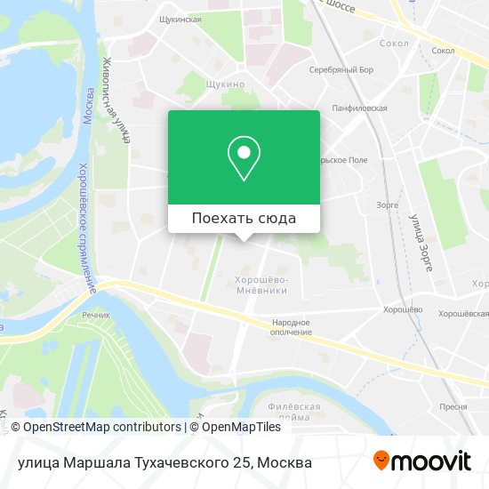 Карта улица Маршала Тухачевского 25