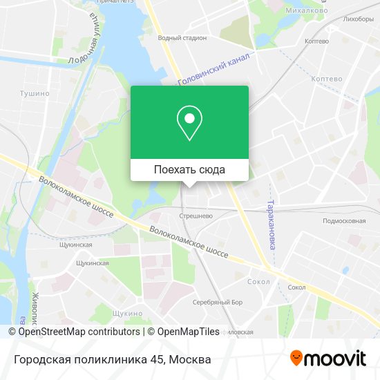 Карта Городская поликлиника 45