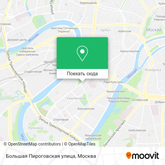 Карта Большая Пироговская улица