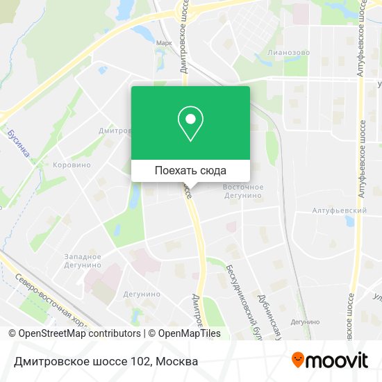 Карта Дмитровское шоссе 102