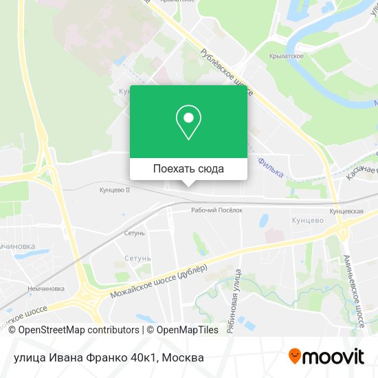 Карта улица Ивана Франко 40к1