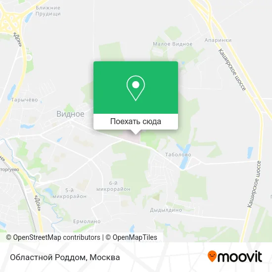 Карта Областной Роддом