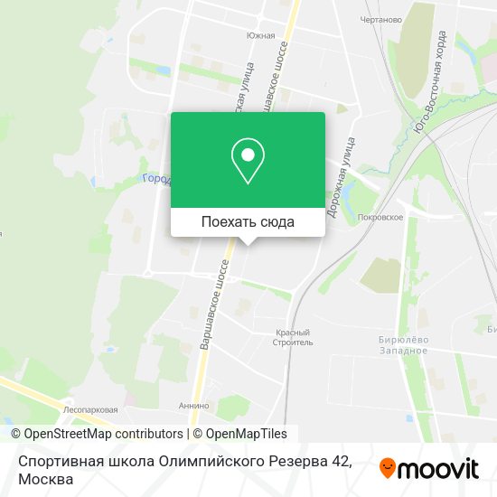 Карта Спортивная школа Олимпийского Резерва 42