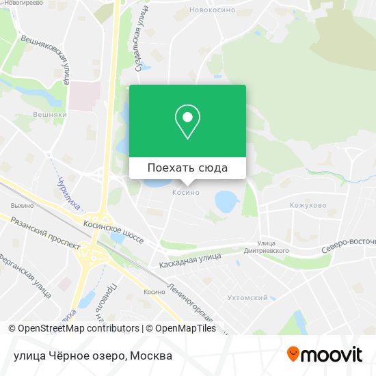 Карта улица Чёрное озеро