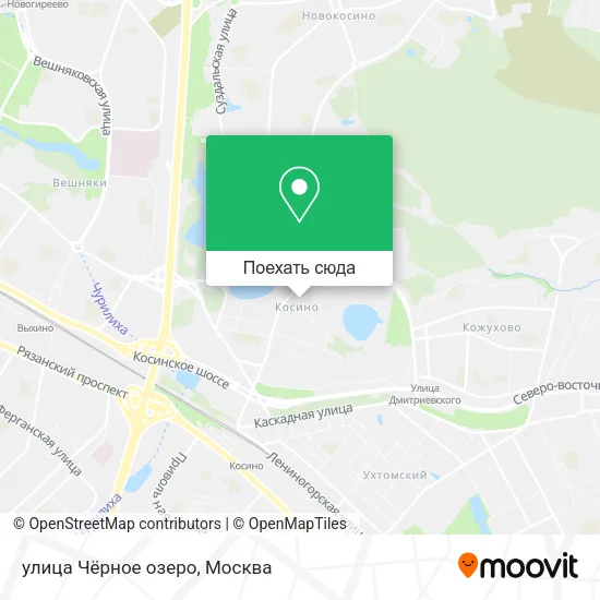 Карта улица Чёрное озеро
