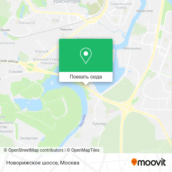 Карта Новорижское шоссе