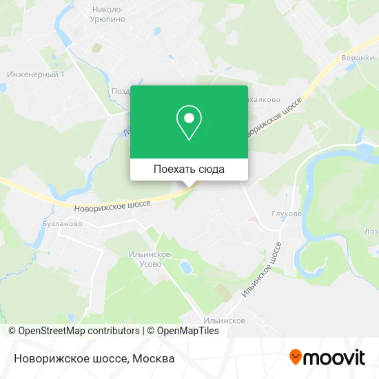 Карта Новорижское шоссе