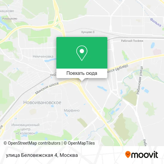 Карта улица Беловежская 4