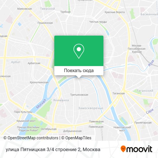 Карта улица Пятницкая 3/4 строение 2