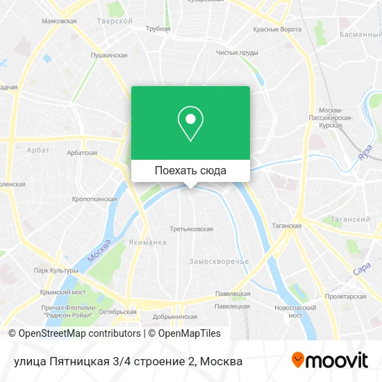 Карта улица Пятницкая 3/4 строение 2