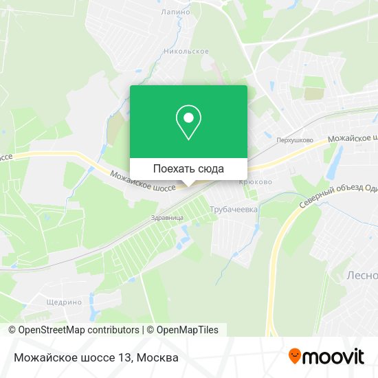 Карта Можайское шоссе 13