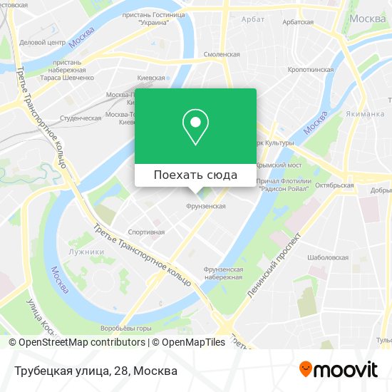 Карта Трубецкая улица, 28
