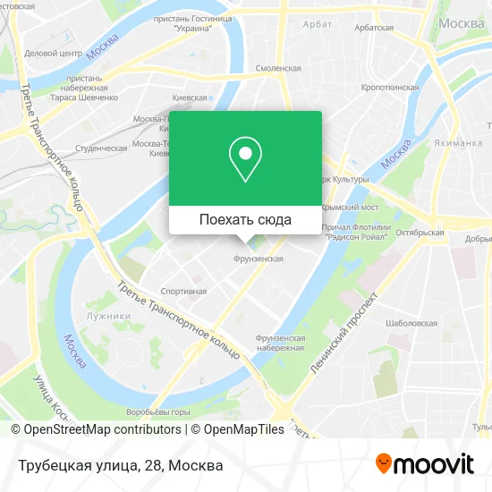 Карта Трубецкая улица, 28