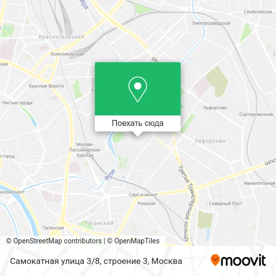 Карта Самокатная улица 3 / 8, строение 3