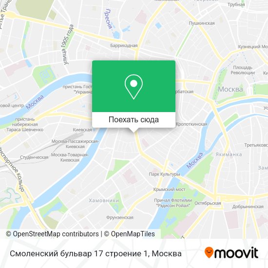 Карта Смоленский бульвар 17 строение 1