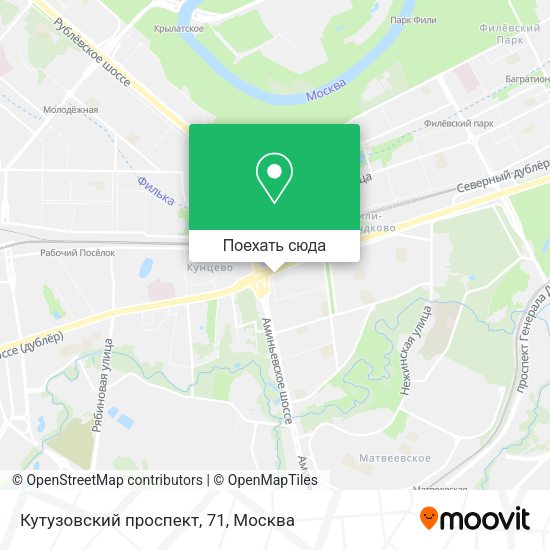 Карта Кутузовский проспект, 71