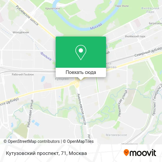 Карта Кутузовский проспект, 71