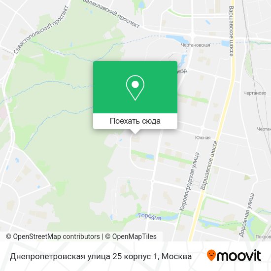 Карта Днепропетровская улица 25 корпус 1