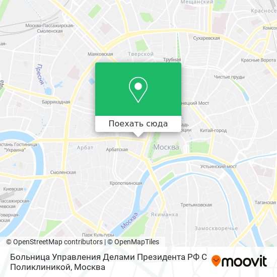 Карта Больница Управления Делами Президента РФ С Поликлиникой