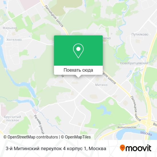 Карта 3-й Митинский переулок 4 корпус 1