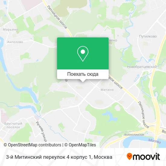 Карта 3-й Митинский переулок 4 корпус 1