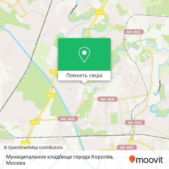 Карта Муниципальное кладбище города Королёв