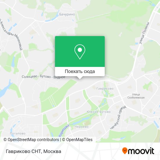Карта Гавриково СНТ