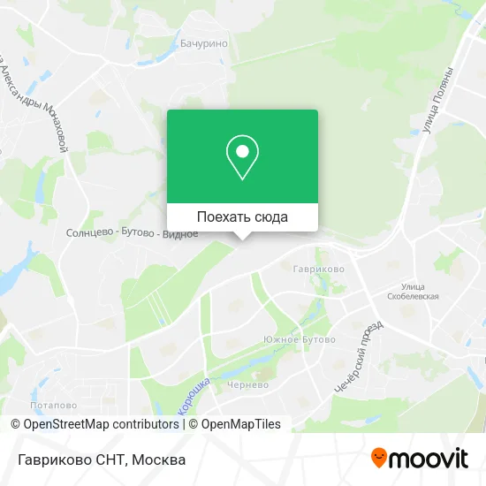 Карта Гавриково СНТ