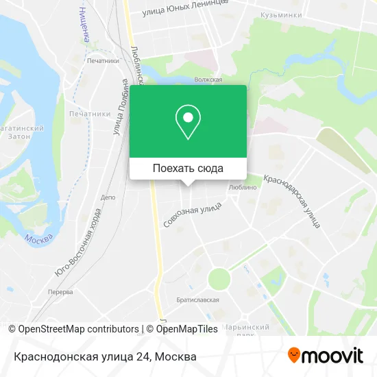 Карта Краснодонская улица 24