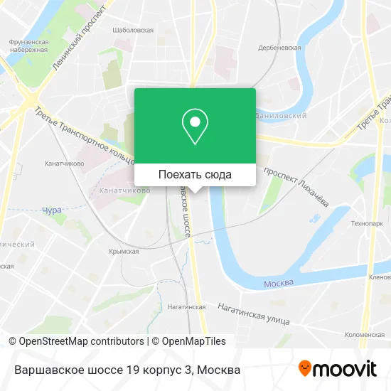 Карта Варшавское шоссе 19 корпус 3