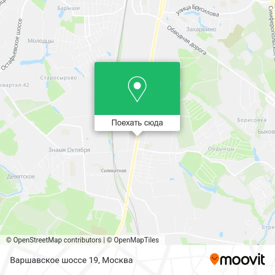 Карта Варшавское шоссе 19