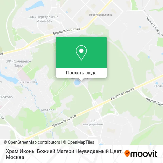 Карта Храм Иконы Божией Матери Неувядаемый Цвет