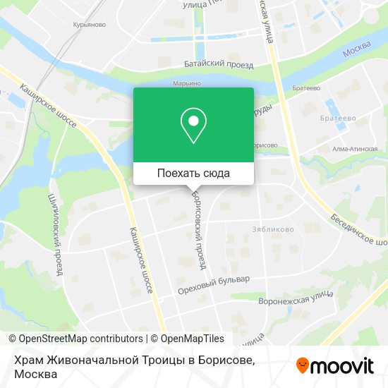 Карта Храм Живоначальной Троицы в Борисове