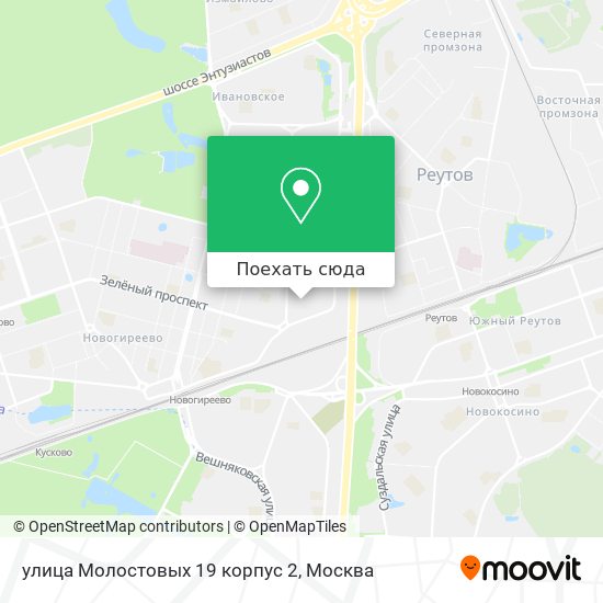 Карта улица Молостовых 19 корпус 2