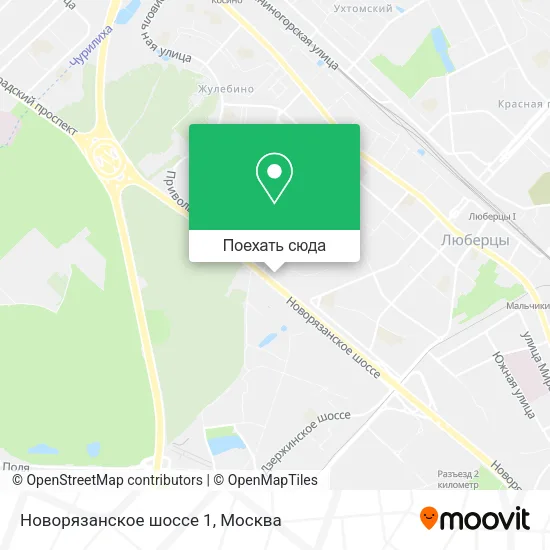 Карта Новорязанское шоссе 1