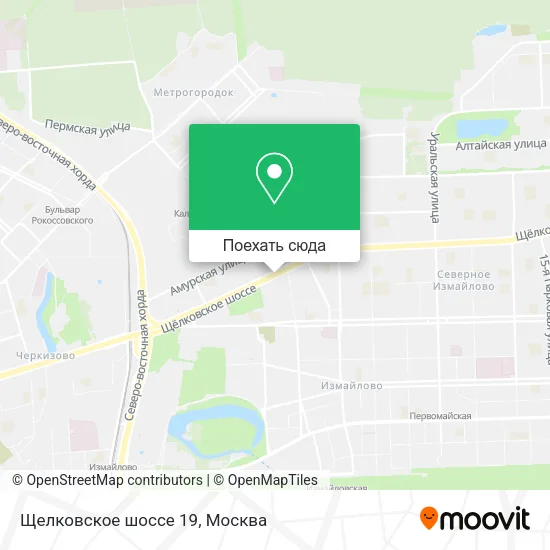 Карта Щелковское шоссе 19