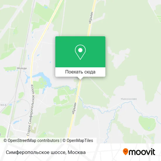 Карта Симферопольское шоссе