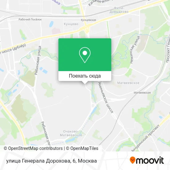 Карта улица Генерала Дорохова, 6