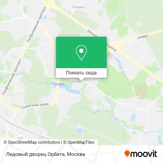 Карта Ледовый дворец Орбита