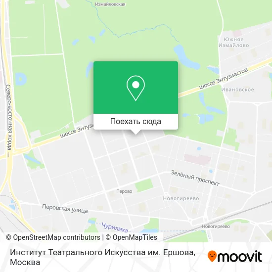 Карта Институт Театрального Искусства им. Ершова