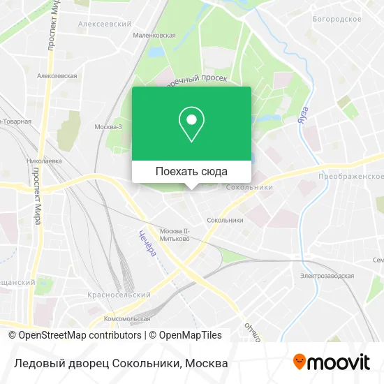 Карта Ледовый дворец Сокольники
