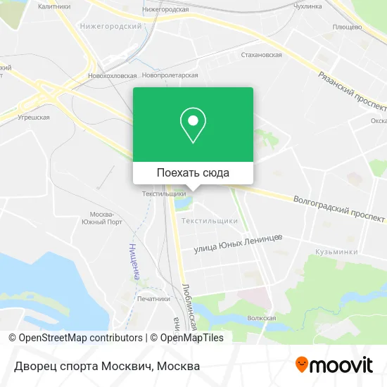 Карта Дворец спорта Москвич