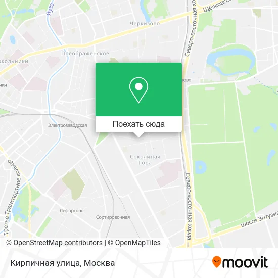 Карта Кирпичная улица