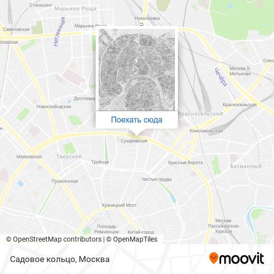 Карта Садовое кольцо