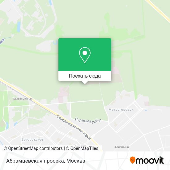 Карта Абрамцевская просека