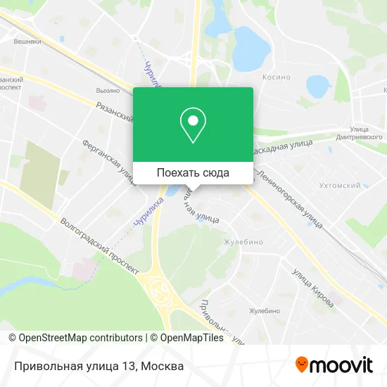 Карта Привольная улица 13