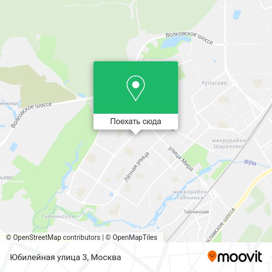 Карта Юбилейная улица 3
